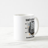 請求額に罪悪感 – おもしろい携帯電話のオーバー充電パロディグッズ コーヒーマグカップ (正面右)