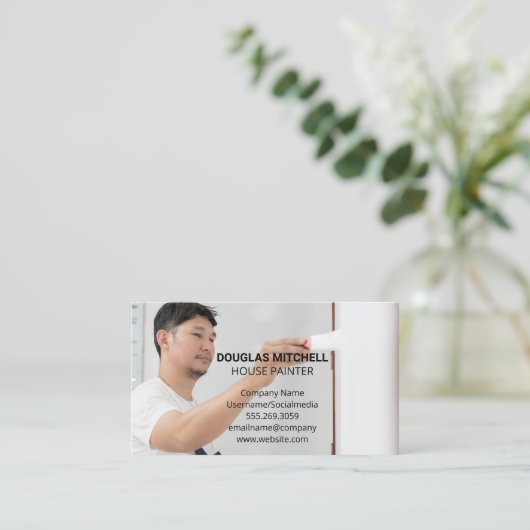 請絵を描業者のドア 名刺 (スタンド正面)