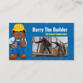 請負人漫画アフリカ系アメリカ人名刺 名刺 (裏面)