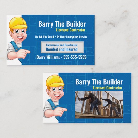 請負人漫画名刺 名刺 (正面/裏面)