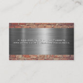 請負人 |鋼レンガ |建築サイト 名刺 (裏面)