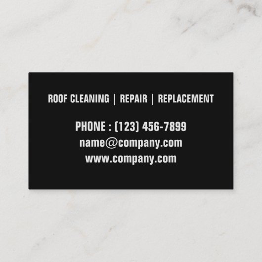 請負業者の屋根修理建築屋根屋根の屋根 名刺 (裏面)