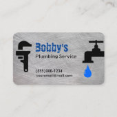 請負業者の給排水衛生設備配管サービスChromeデザイン事業 名刺 (正面)
