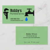 請負業者の給排水衛生設備配管サービスChromeデザイン事業 名刺 (正面/裏面)