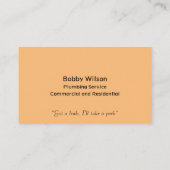 請負業者の給排水衛生設備配管サービスChromeデザイン事業 名刺 (裏面)