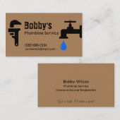 請負業者の給排水衛生設備配管サービスChromeデザイン事業 名刺 (正面/裏面)