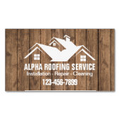 請負業者屋根修理建築屋根屋根 マグネット名刺 (正面)