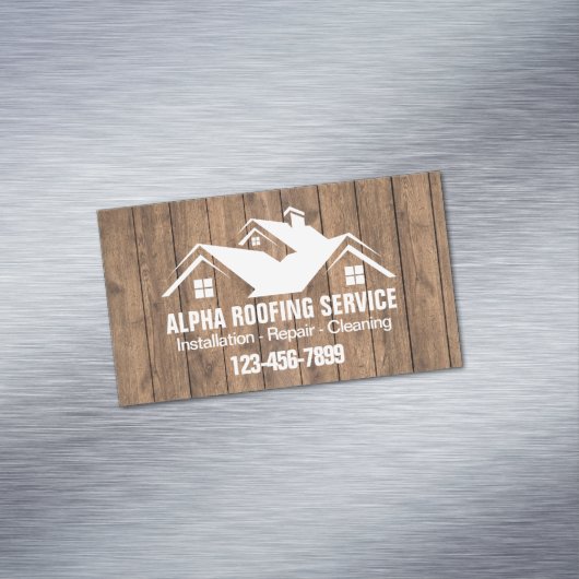 請負業者屋根修理建築屋根屋根 マグネット名刺 (インサイチュ)