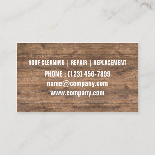 請負業者屋根修理建築屋根屋根 名刺 (裏面)