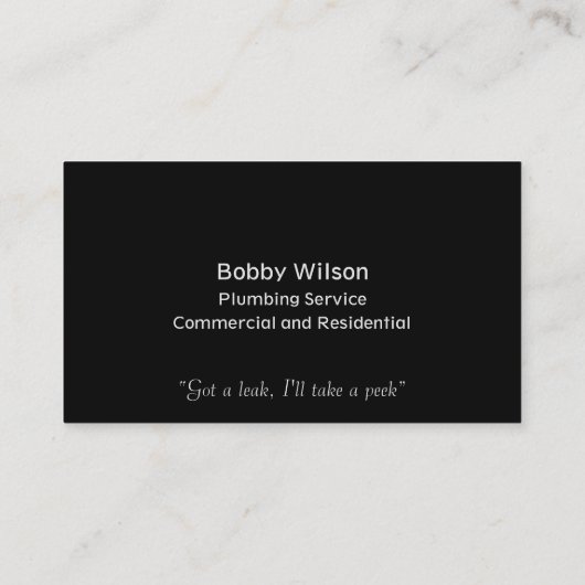 請負業者給排水衛生設備配管サービスクロームデザイン 名刺 (裏面)