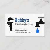 請負業者給排水衛生設備配管サービスクロームデザイン 名刺 (正面)