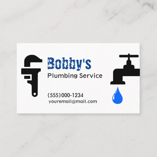請負業者給排水衛生設備配管サービスクロームデザイン 名刺 (正面)