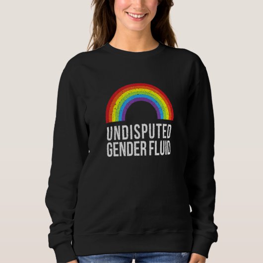 論争中のジェンダー流体Lgbtq非バイナリプライド3 スウェットシャツ (正面)