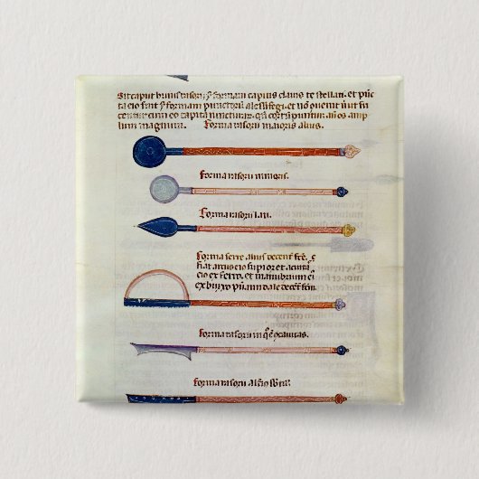 論文からの外科手術用の器具 缶バッジ (正面)