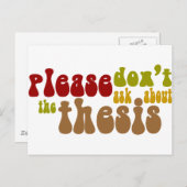 論文につ頼いては言うな ポストカード (正面/裏面)