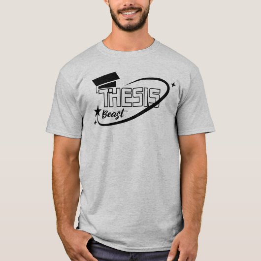論文ビースト博士ライフPHD卒業 Tシャツ (正面)