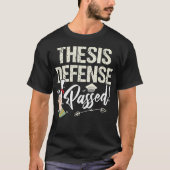 論文発表会合格ユーモア修士号 Tシャツ (正面)