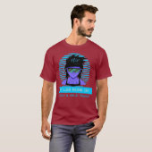 論理と軽度のパニックで動く私のラボ 理系の先生 Tシャツ (正面フル)
