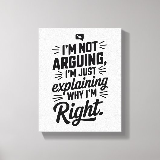 論理のマスターのために!ウィット キャンバスプリント (正面)