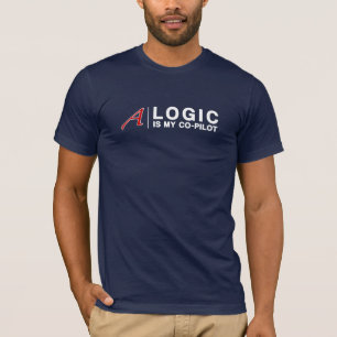 論理は私の副操縦士はです(暗いワイシャツのために) Tシャツ