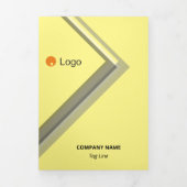 論理モノクロ幾何学レトロ角度 三つ折りカード (カバー)