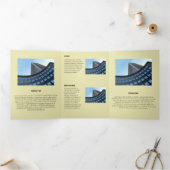 論理モノクロ幾何学レトロ角度 三つ折りカード (内部)