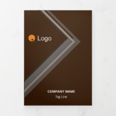 論理モノクロ幾何学レトロ角度 三つ折りカード (カバー)