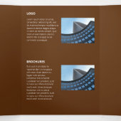 論理モノクロ幾何学レトロ角度 三つ折りカード (内部中)