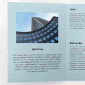 論理モノクロ幾何学レトロ角度 三つ折りカード (内部最初)