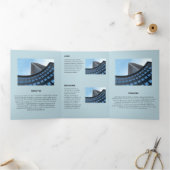 論理モノクロ幾何学レトロ角度 三つ折りカード (内部)