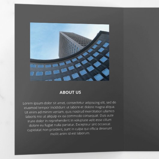 論理モノクロ幾何学レトロ角度 三つ折りカード (内部最初)