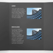 論理モノクロ幾何学レトロ角度 三つ折りカード (内部中)