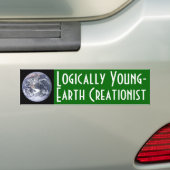 論理的に若地球のCreationist バンパーステッカー (車上)