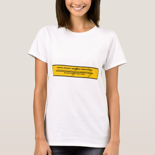 論理誤謬:誤謬からの引数 Tシャツ (正面)