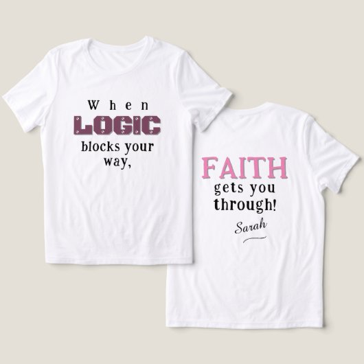 論理 vs. 信仰 トライブレンドＴシャツ (デザイン正面&裏面)