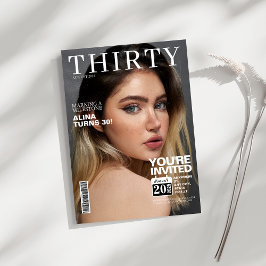 論説誌の表紙の写真30歳の誕生日 招待状