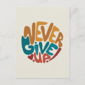 諦めないで - かわいいモチベーションのメッセージ ポストカード (正面)