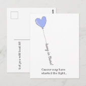 諦めないで！ - がんに打ち勝て - かわいいライラックの風船 ポストカード (正面/裏面)