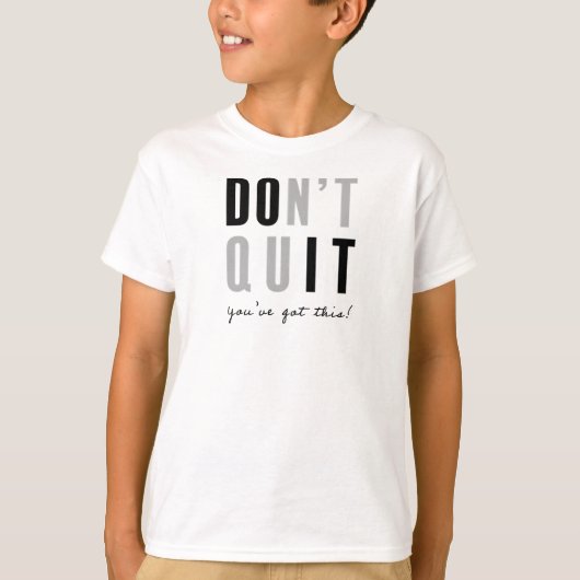 諦めないで やればできるよ キッズ Tシャツ (正面)