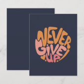 諦めないで - ピンクとオレンジのダークモチベーション (正面/裏面)