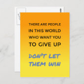 諦めないで 前向きな姿勢があなたを励ます ポストカード (正面/裏面)