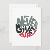 諦めないで - 希望に満ちた白 ポストカード (正面/裏面)