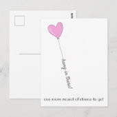 諦めないで！ - 最後の抗がん剤 ピンクの風船 ポストカード (正面/裏面)