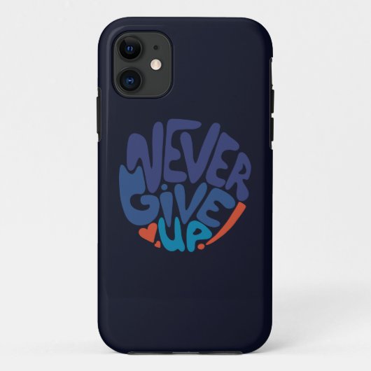 諦めないで - 青と赤のダークな誕生日名言 Case-Mate iPhoneケース (裏面)