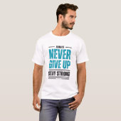 諦めないを貫く - モチベーショナルTシャツ Tシャツ (正面フル)
