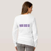 諦めない パープル リボン T シャツ (裏面フル)