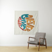 諦めるな - かわいいモチベーションのメッセージ タペストリー (インサイチュ(横))