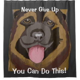 諦めるな！ジャーマン・シェパード シャワーカーテン