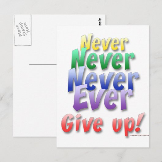 諦めるな ポストカード (正面/裏面)