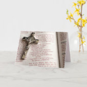 諸侯祈りの言葉グリーティングカード カード (黄色い花)